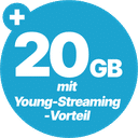 + 20 GB mit Young-Streaming-Vorteil