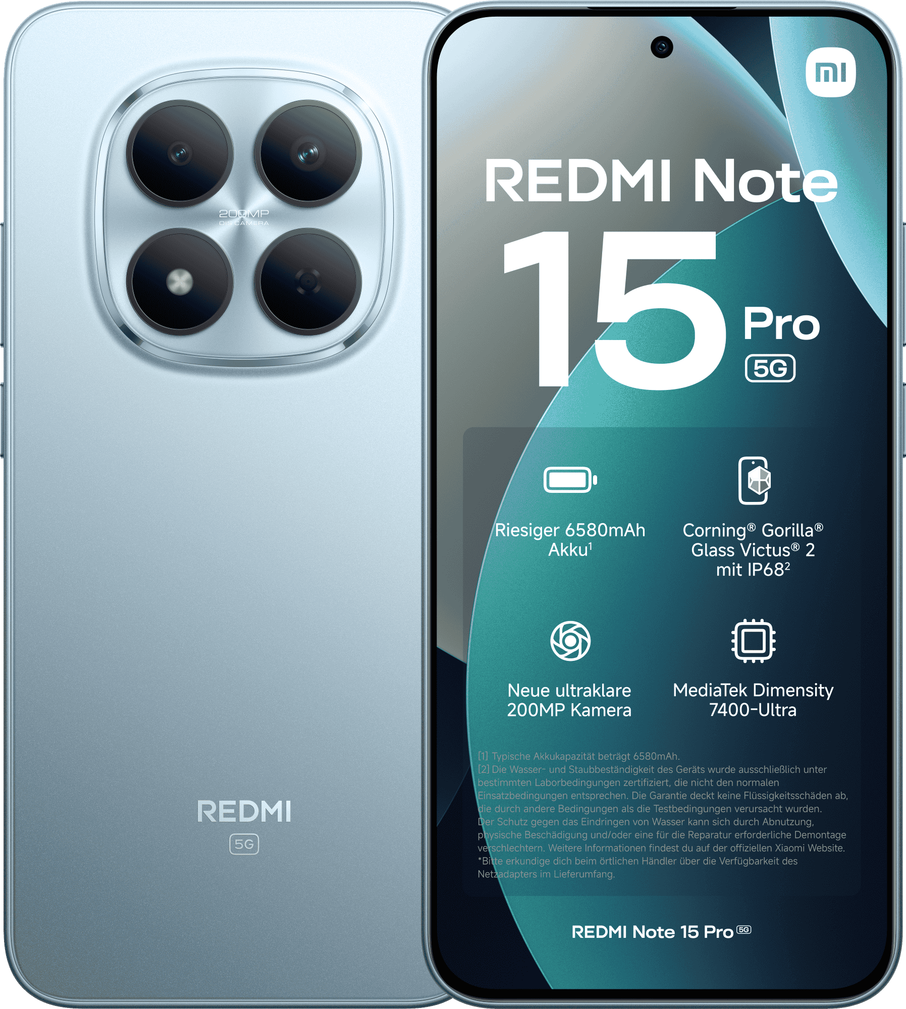 XIAOMI REDMI Note 15 Pro 5G 256 GB Glacier Blue Dual SIM