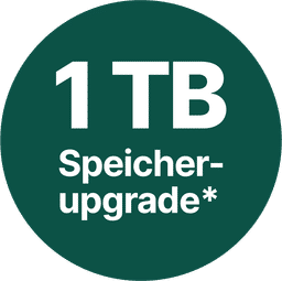 1 TB Speicher-Upgrade gratis*