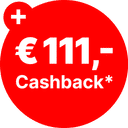 Aktion: €111,- Cashback on top!*