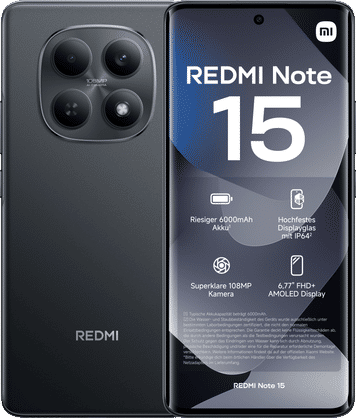 REDMI Note 15 128GB black in Schwarz mit 128 GB