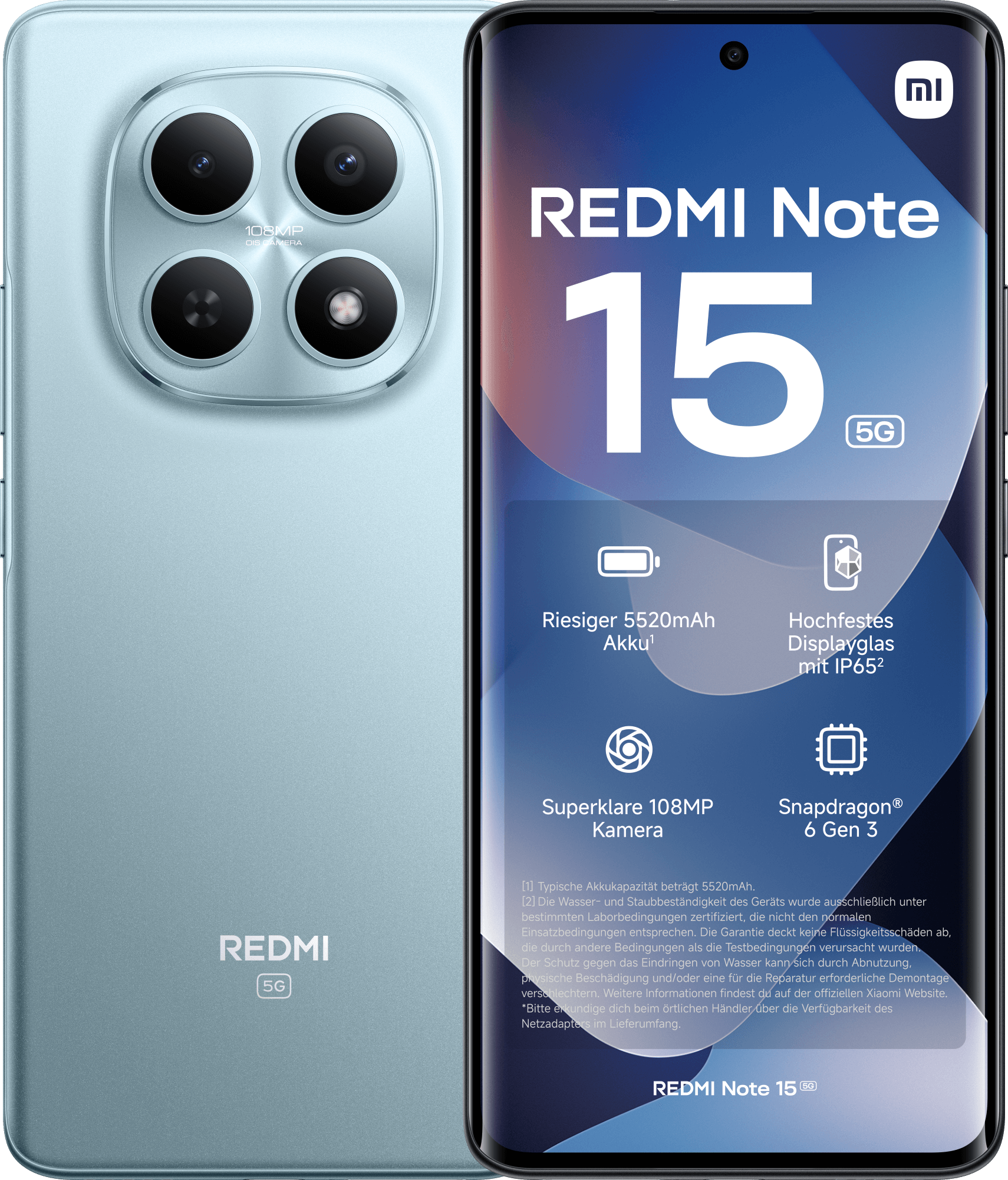XIAOMI REDMI Note 15 5G 128 GB Glacier Blue Dual SIM