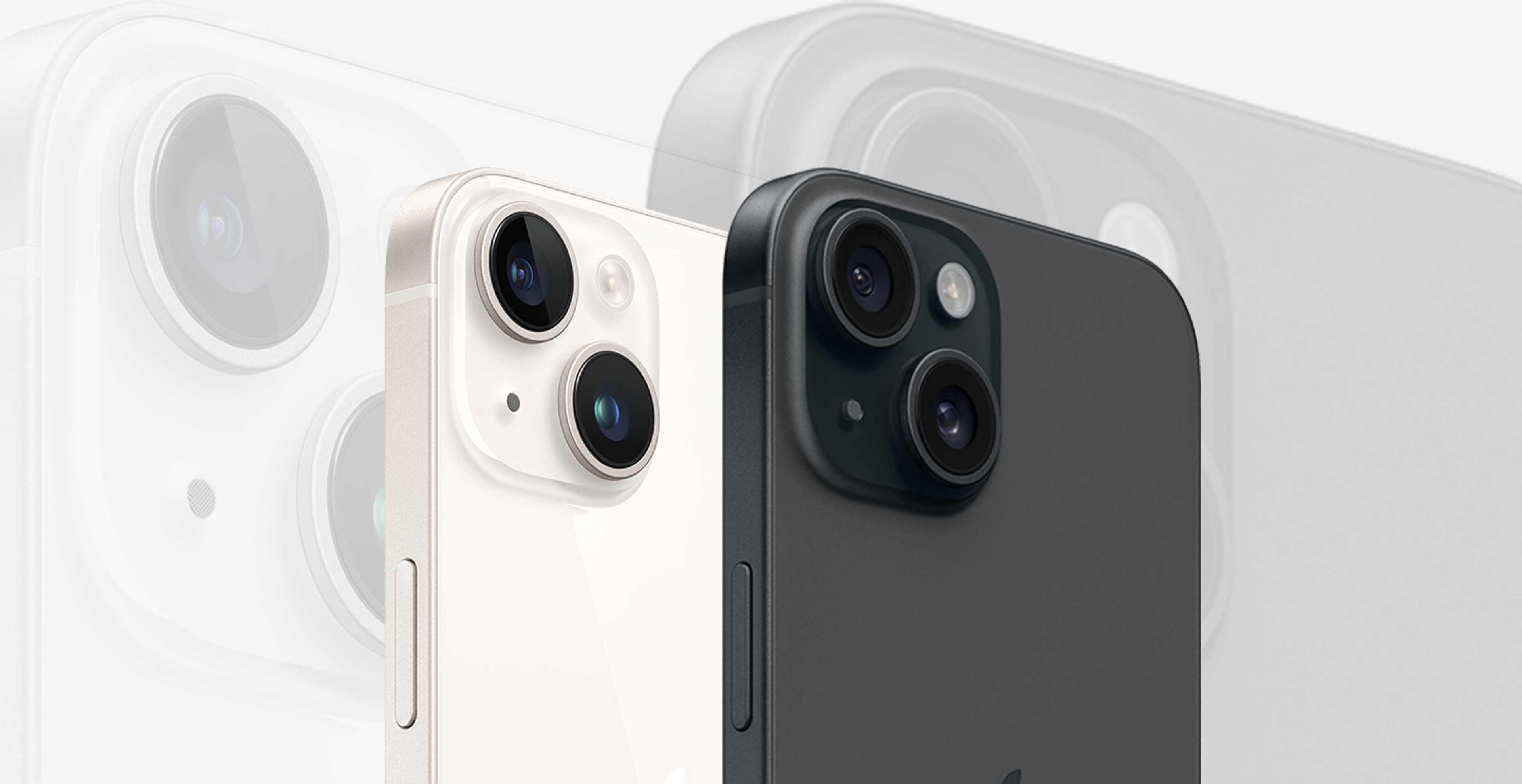 Vergleich - iPhone 15 vs. iPhone 14 - Beide Geräte von hinten - Kamera