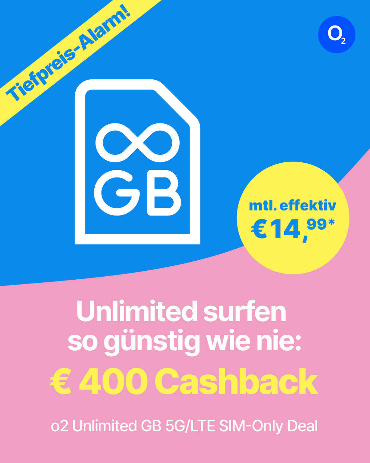 Angebote - o2 Tarif SIM Only Knaller - Headerbild