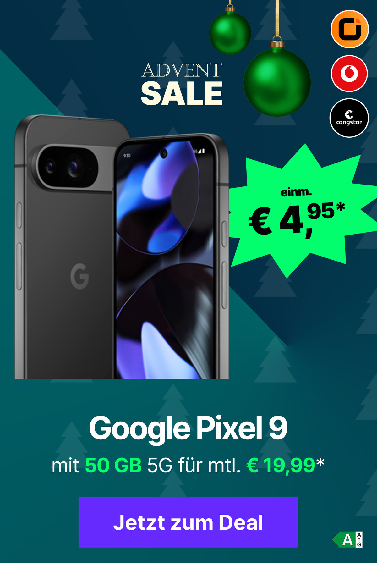 Teaserbild Google Pixel 9 Weihnachten