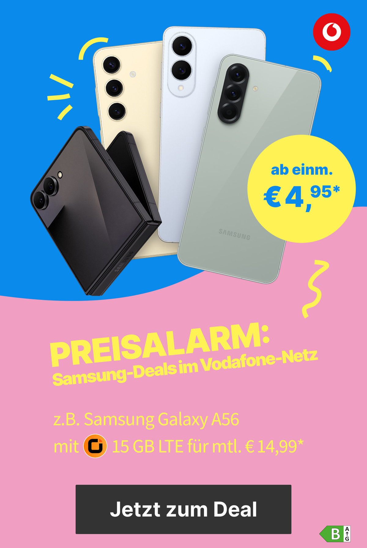 Image MainTeaser Startseite - Angebote Samsung Galaxy x Vodafone