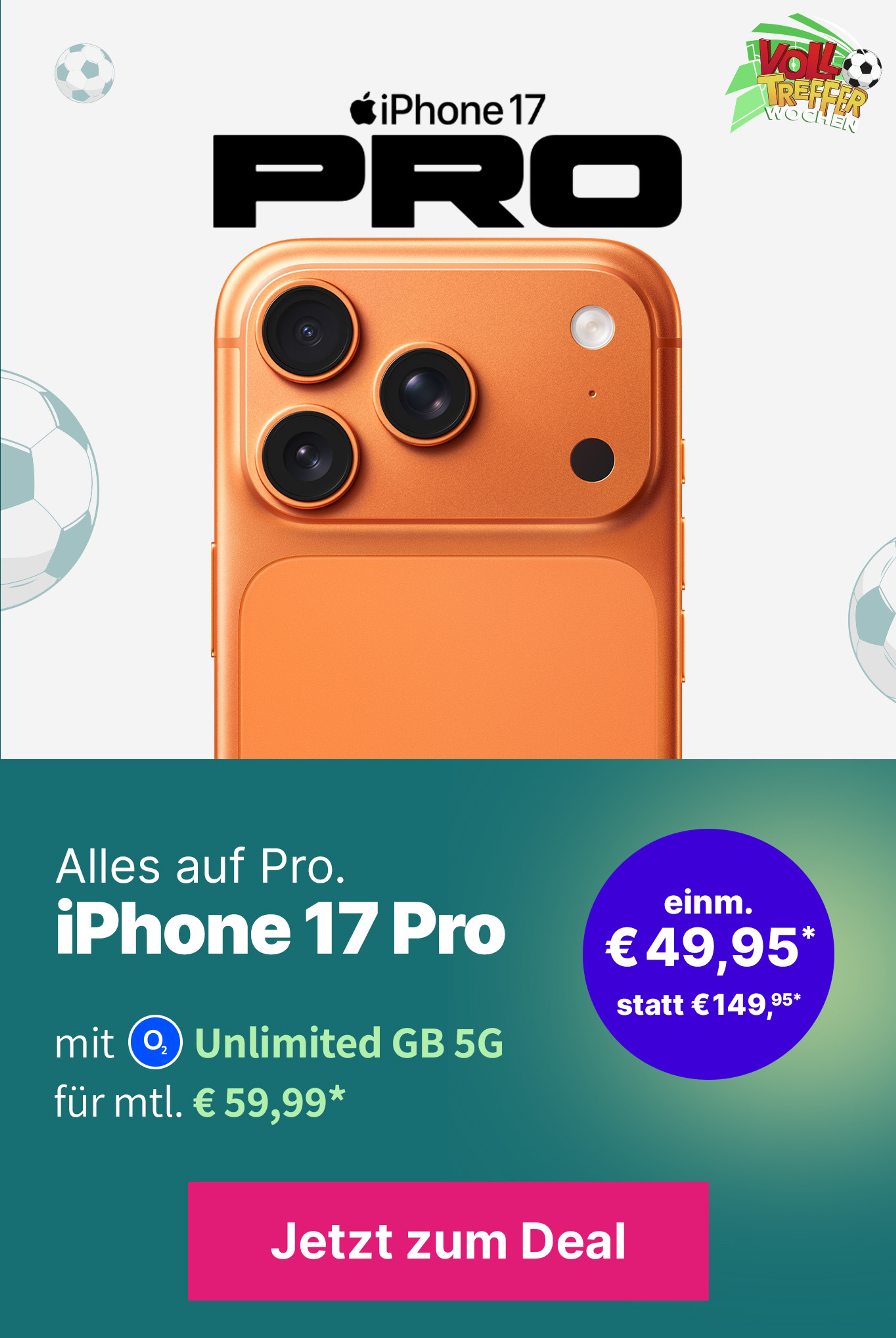 Angebote WM -  Fokus iPhone17 Pro mit Unlimited für 59,99€