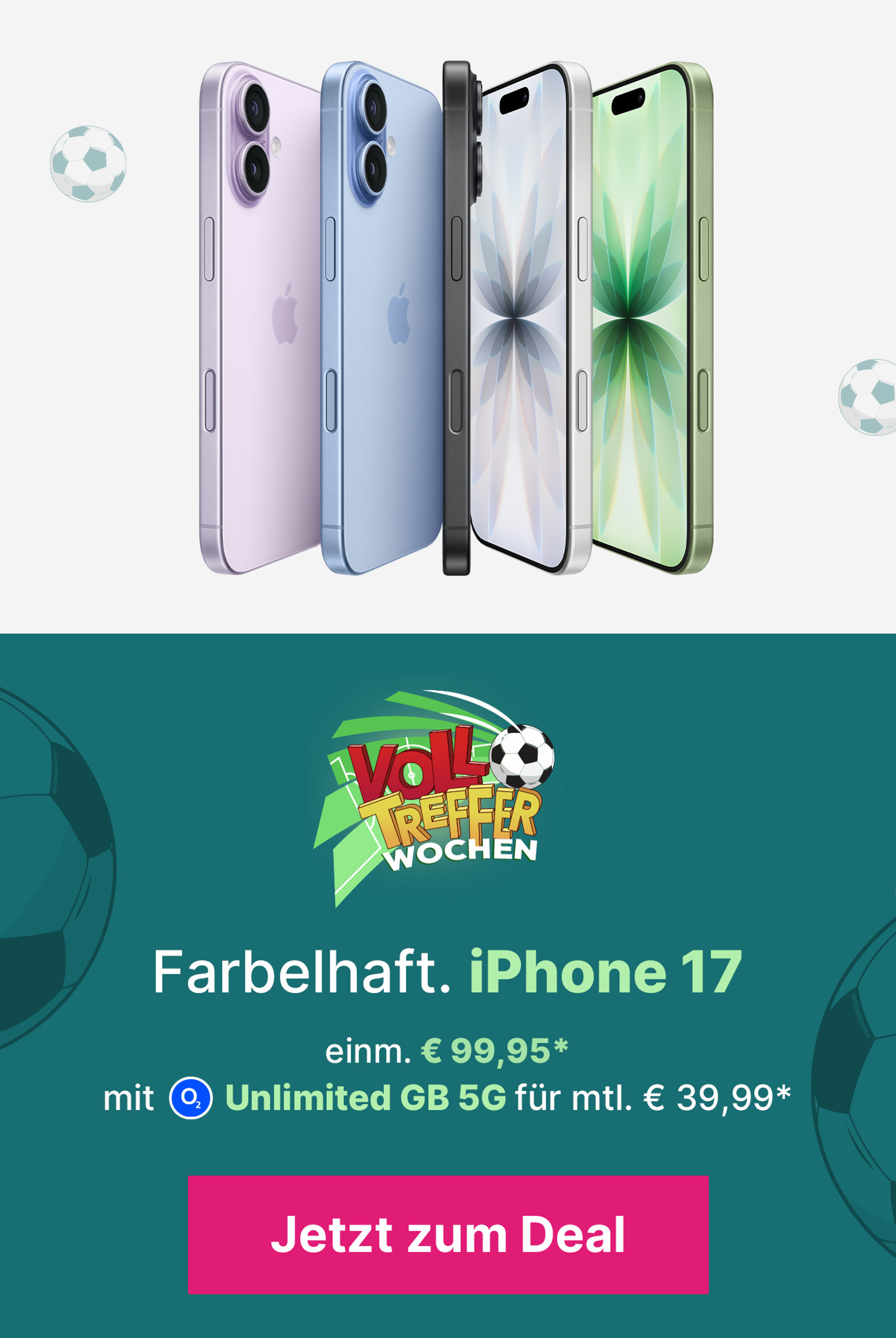 WM iPhone 17 mit Mobile Unlimited L mtl. 39,99€