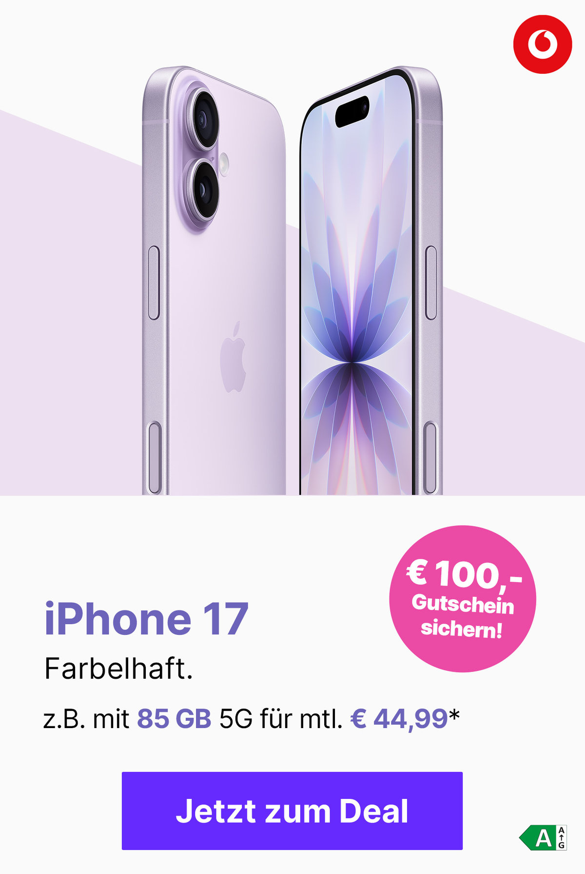 Apple iPhone 17 mit 100Euro Gutschein