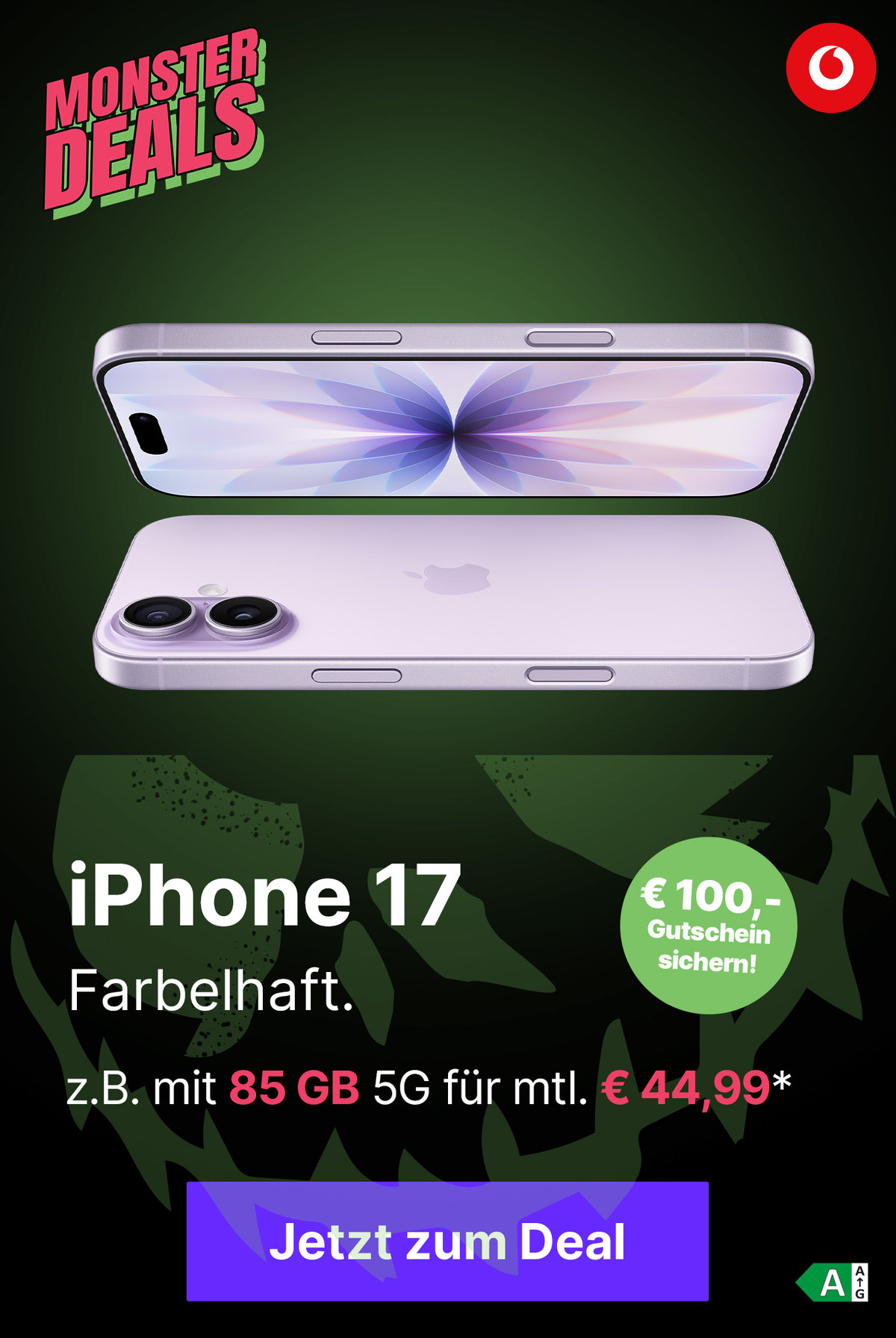 Apple iPhone 17 mit 100Euro Gutschein