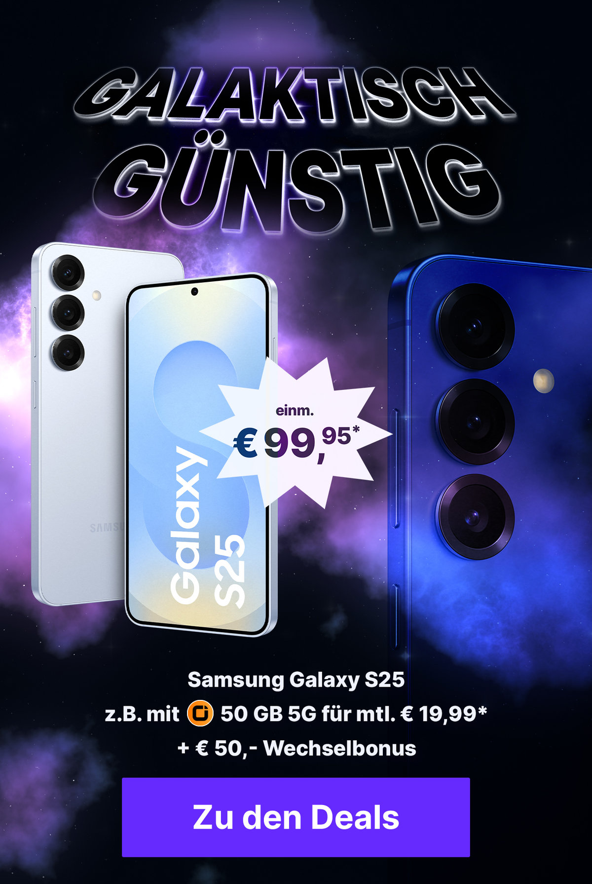 Image MainTeaser Startseite - Angebote Samsung S25-Serie