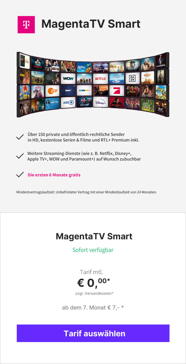 Angebote Magenta TV - Zwischenbanner