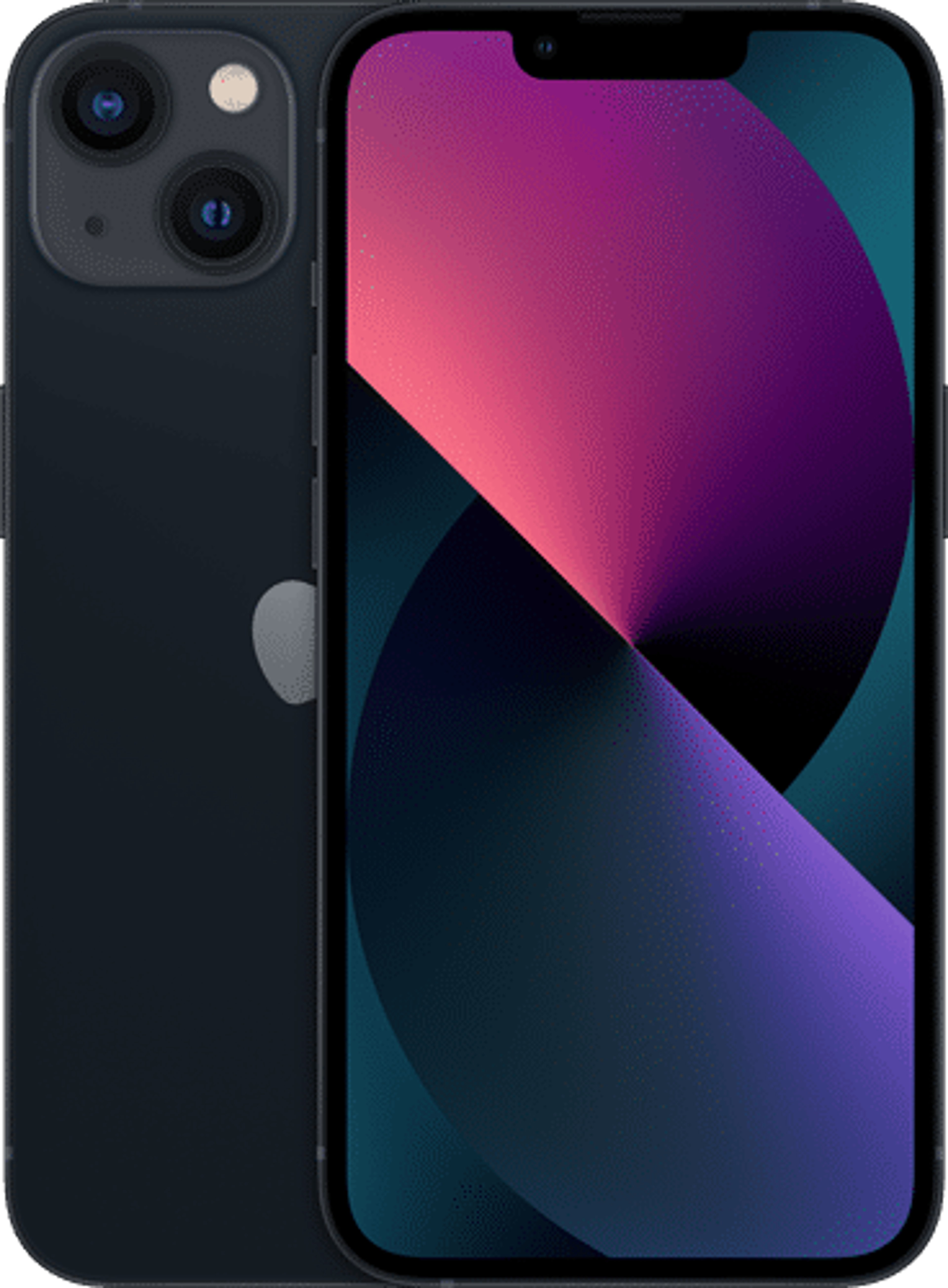 iPhone 13 Front-/Rückansicht Schwarz