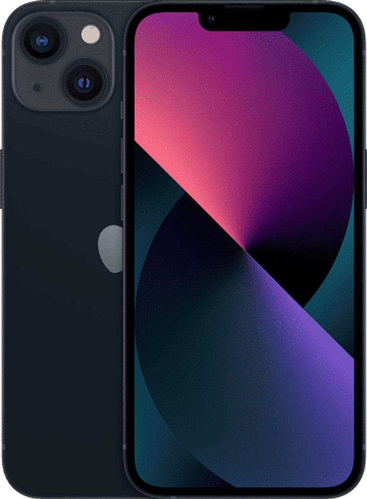 iPhone 13 Front-/Rückansicht Schwarz