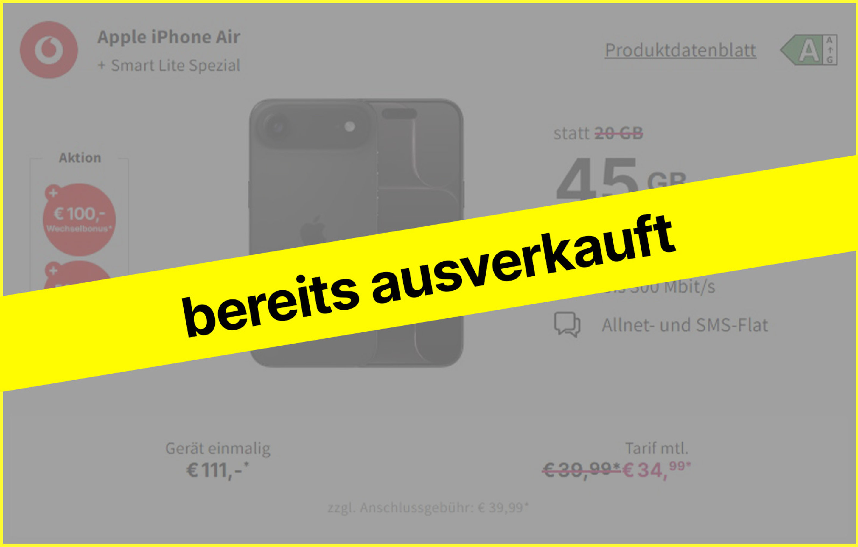  iPhone 17 Deal  ausverkauft
