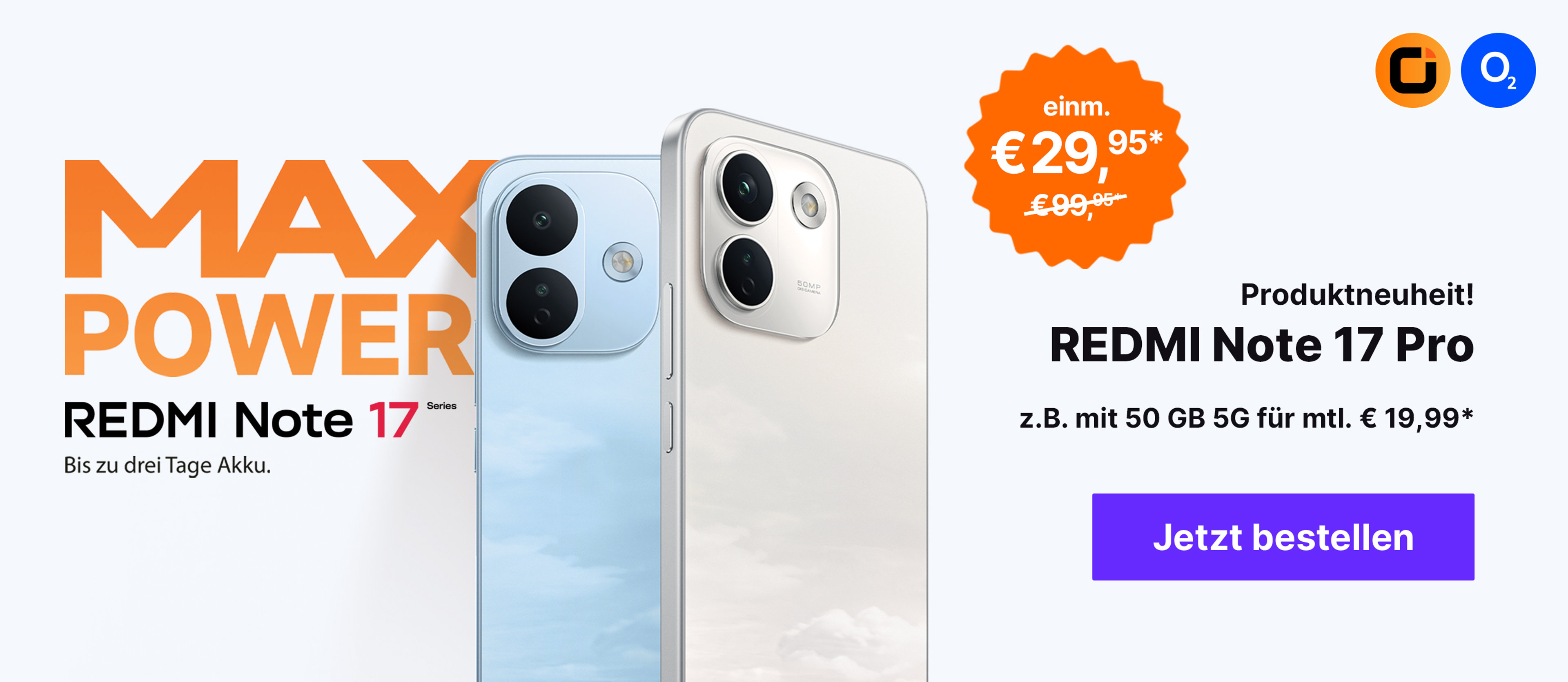 Produktneuheit! REDMI Note 17 Pro z.B. mit 50 GB 5G für mtl. € 19,99*