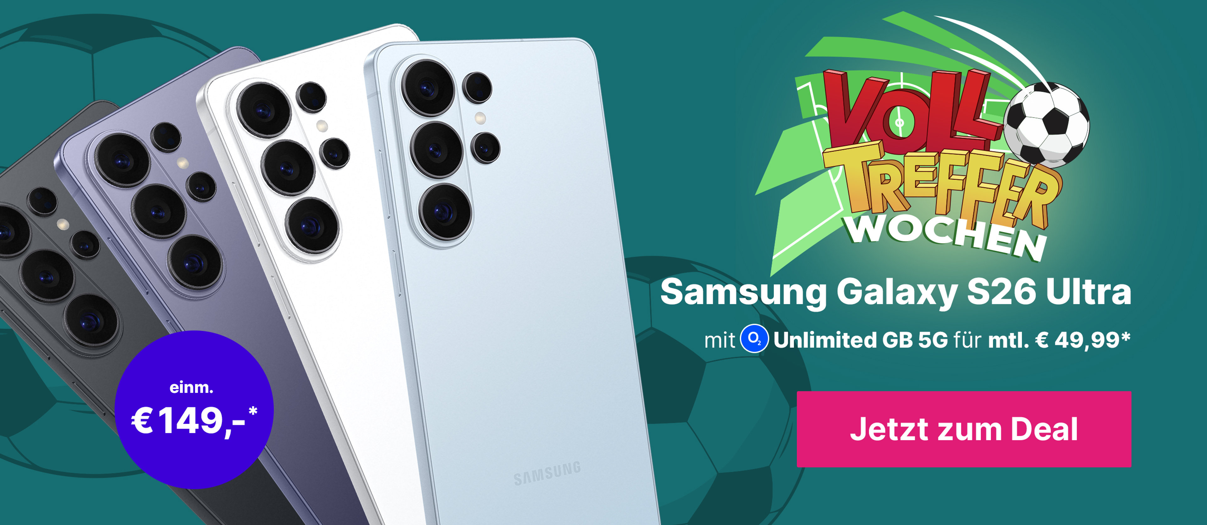 Galaxy S26 Ultra mit Unlimited GB 5G für mtl. €49,99 | einm. € 149,-*