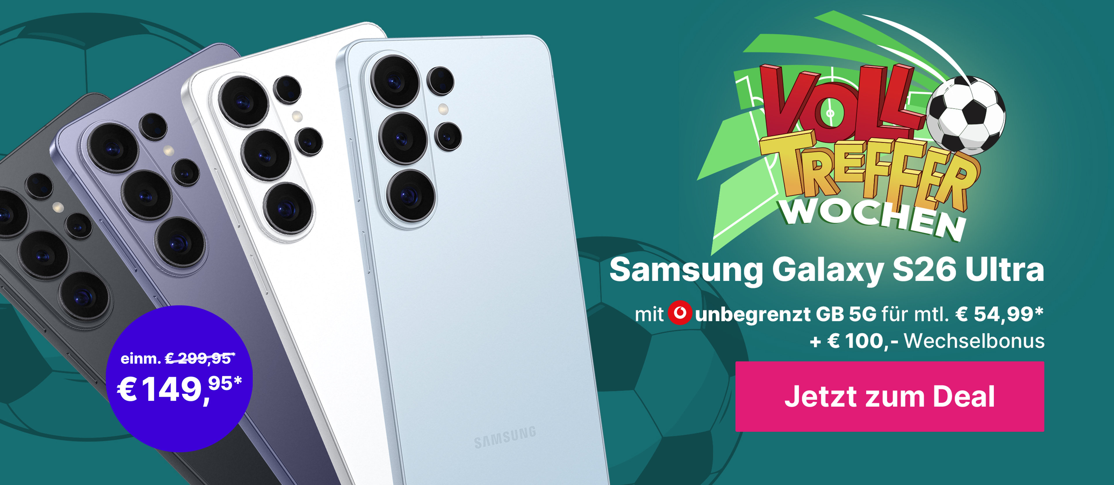 PDP S26 Ultra mit Unlimited GB 5G für mtl. € 54,99* & € 100,- Wechselbonus
