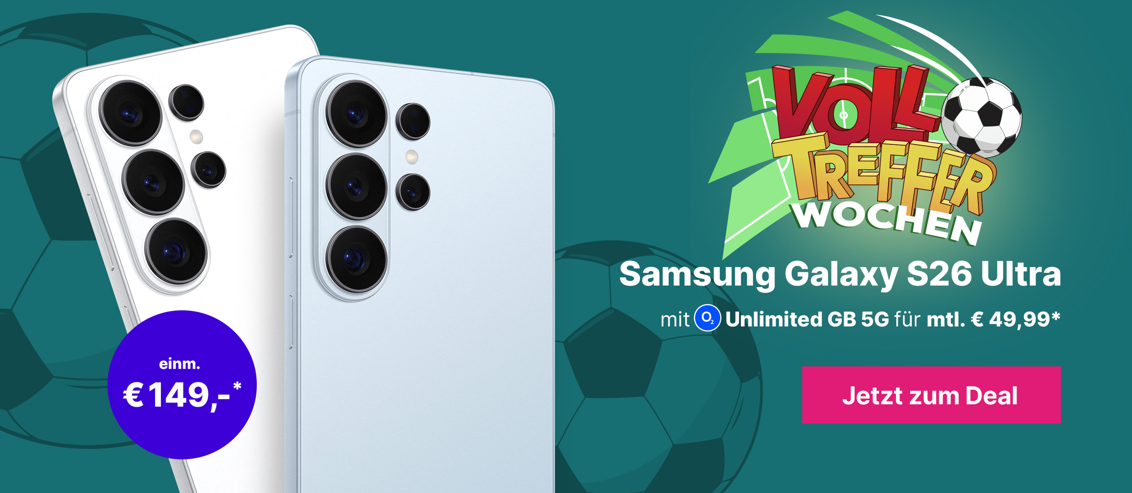 Galaxy S26 Ultra mit Unlimited GB 5G für mtl. €49,99 | einm. € 149,-*