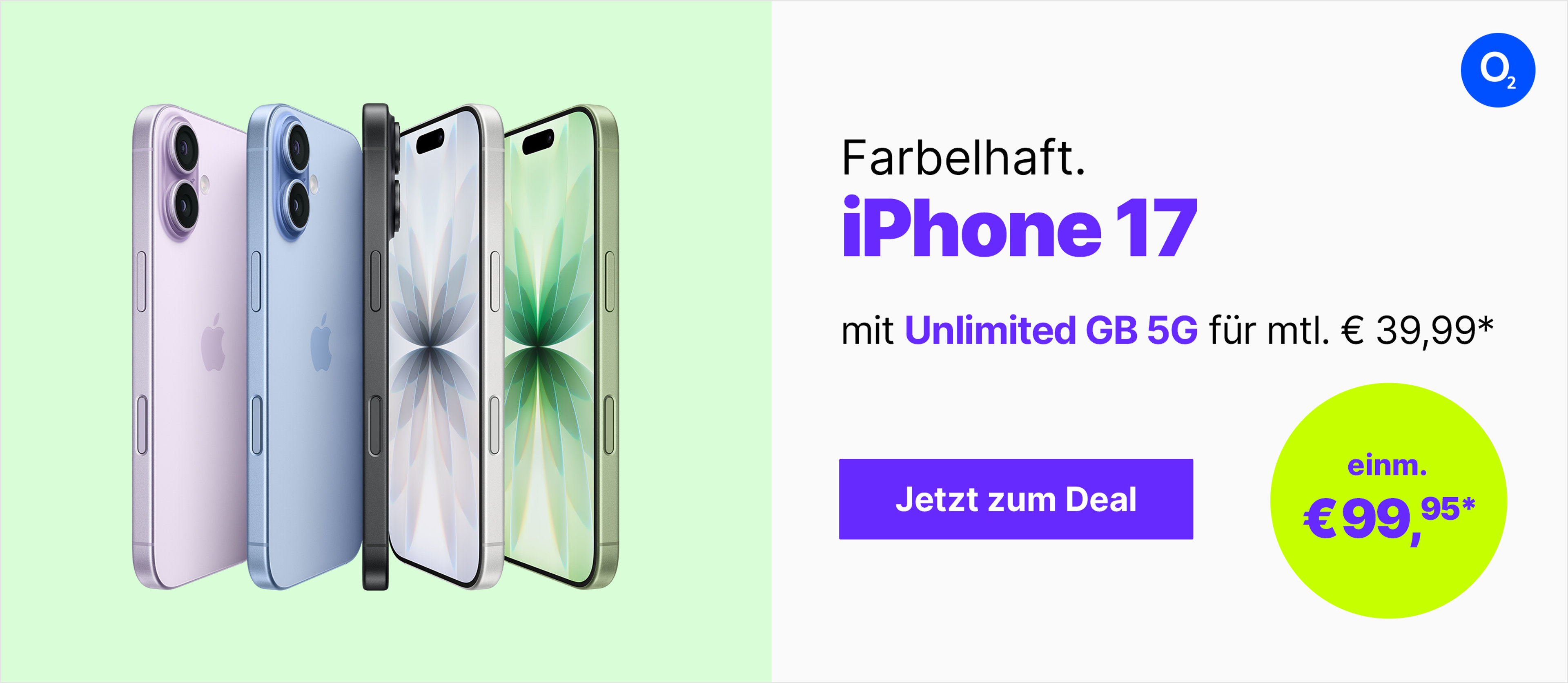 Apple iPhone 17 mit Mobile Unlimited L mtl. 39,99€