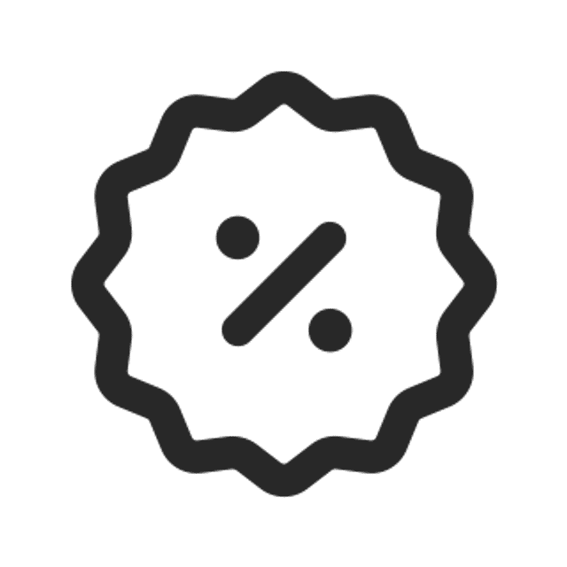 Icon mit Prozentzeichen