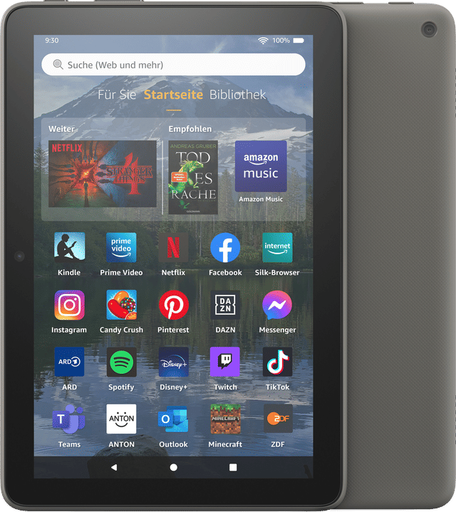 Amazon Fire HD 8 Plus Vorder-/ Rückansicht Amazon Fire HD 8 Plus