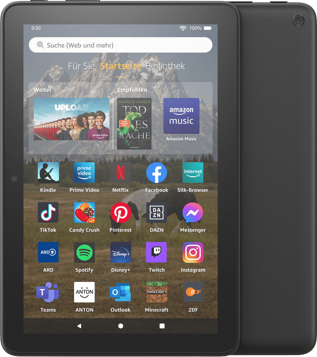 Amazon Fire HD 8 Vorder-/ Rückansicht Amazon Fire HD 8 