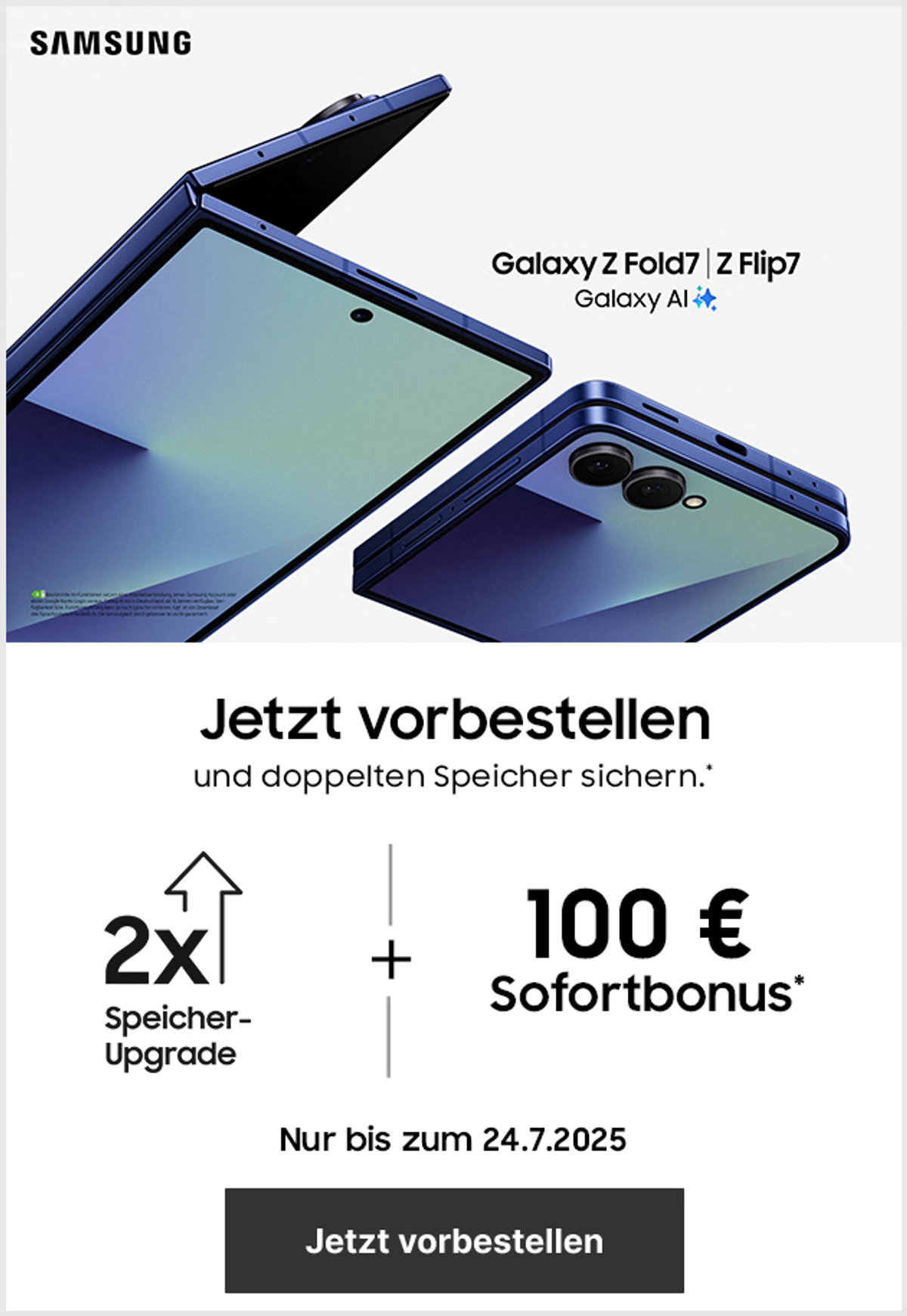 Teaser Image: Startseite Mainteaser -  Angebote Galaxy Z-Serie
