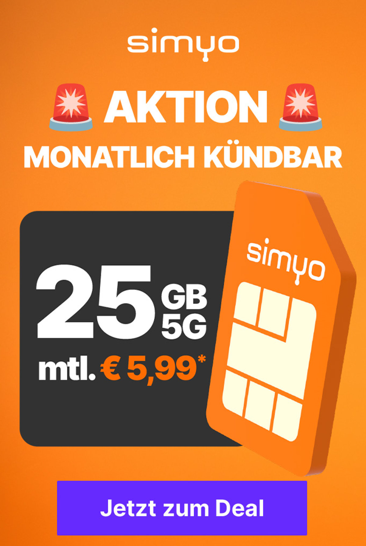 Angebot DH SIMYO  25 GB 599
