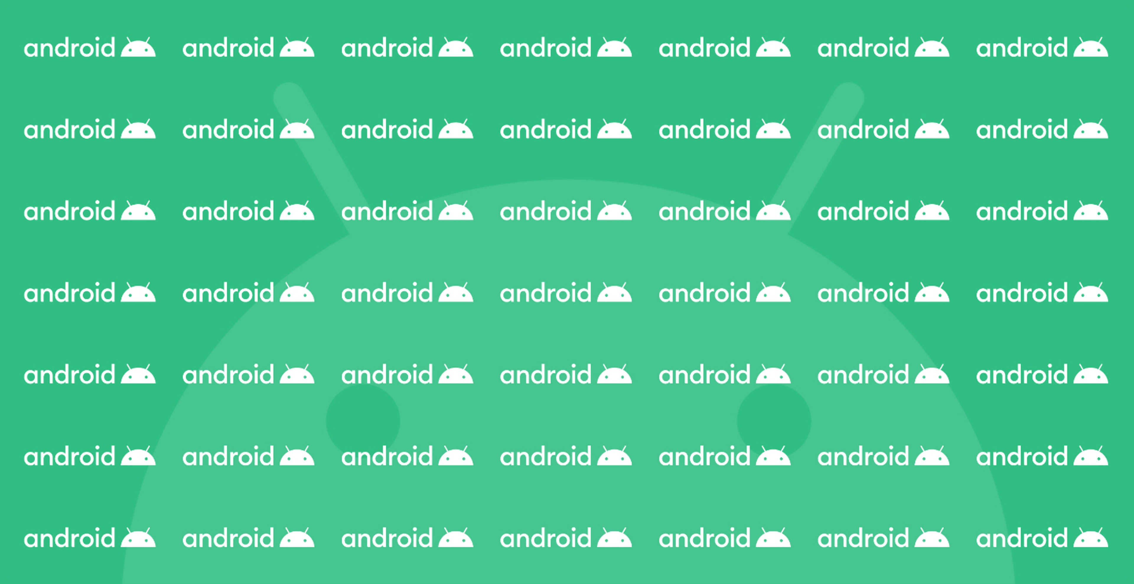 Android Logo auf grünen Hintergrund