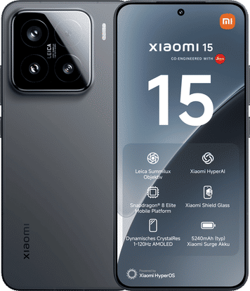 Xiaomi 15 Vorder-/ Rückansicht