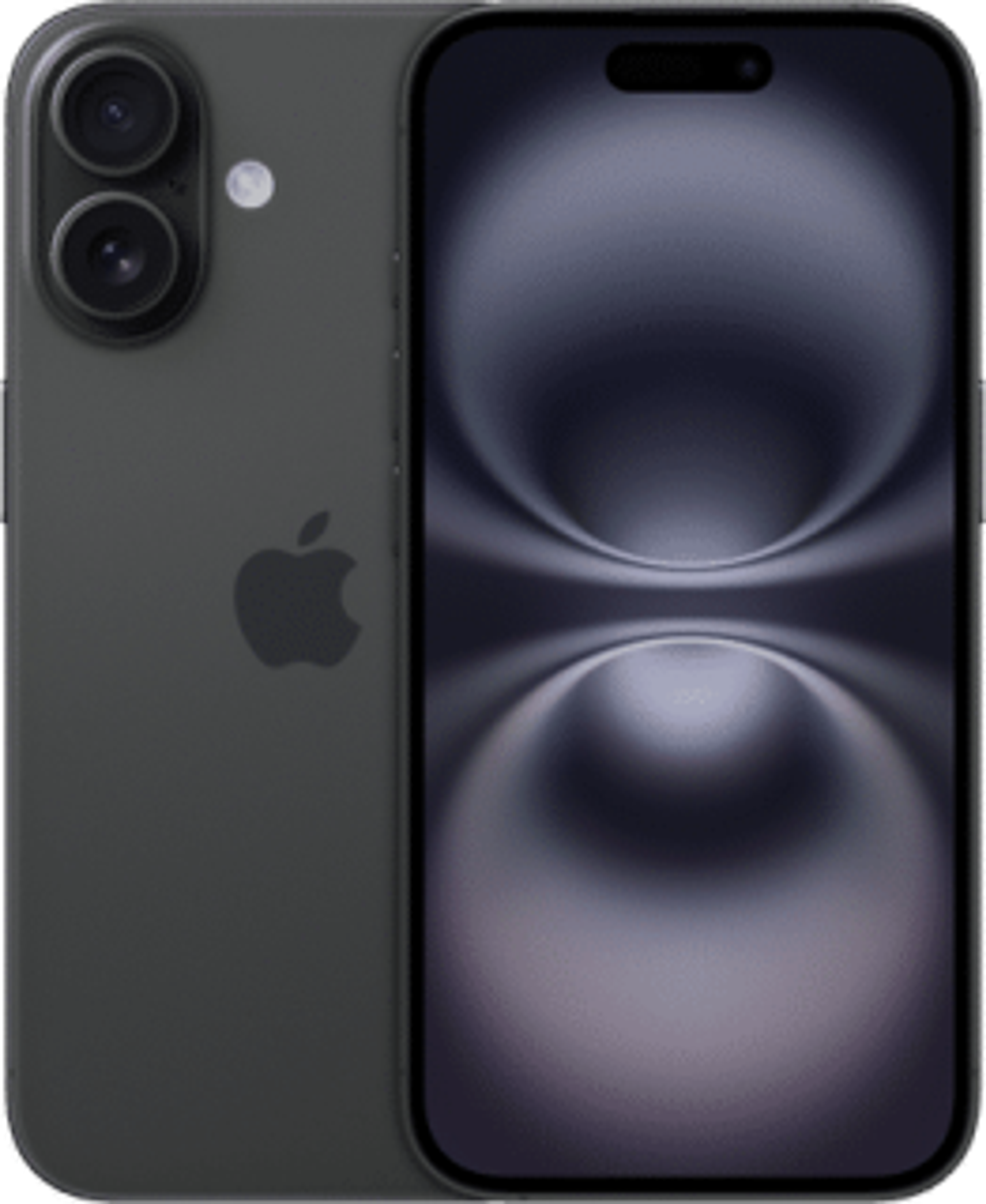 Apple iPhone 16 Front-/Rückansicht Schwarz