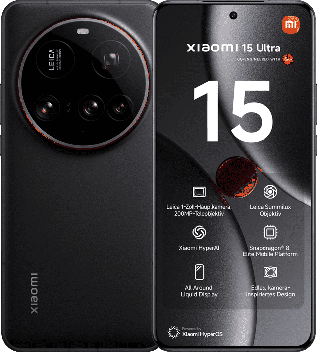 Xiaomi 15 Ultra Vorder-/ Rückansicht Xiaomi 15 Ultra