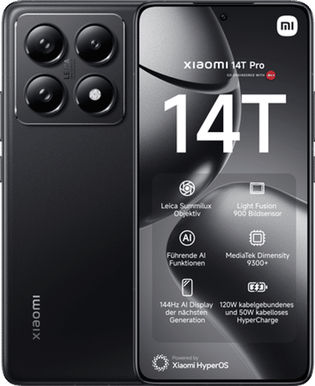 Xiaomi 14T Pro Vorder-/ Rückansicht Xiaomi 14T Pro