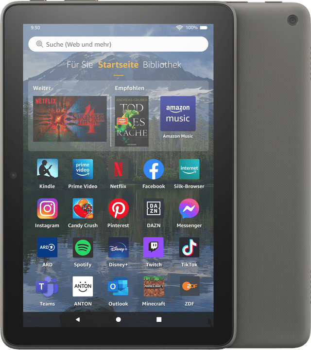 Amazon Fire HD 8 Plus Vorder-/ Rückansicht