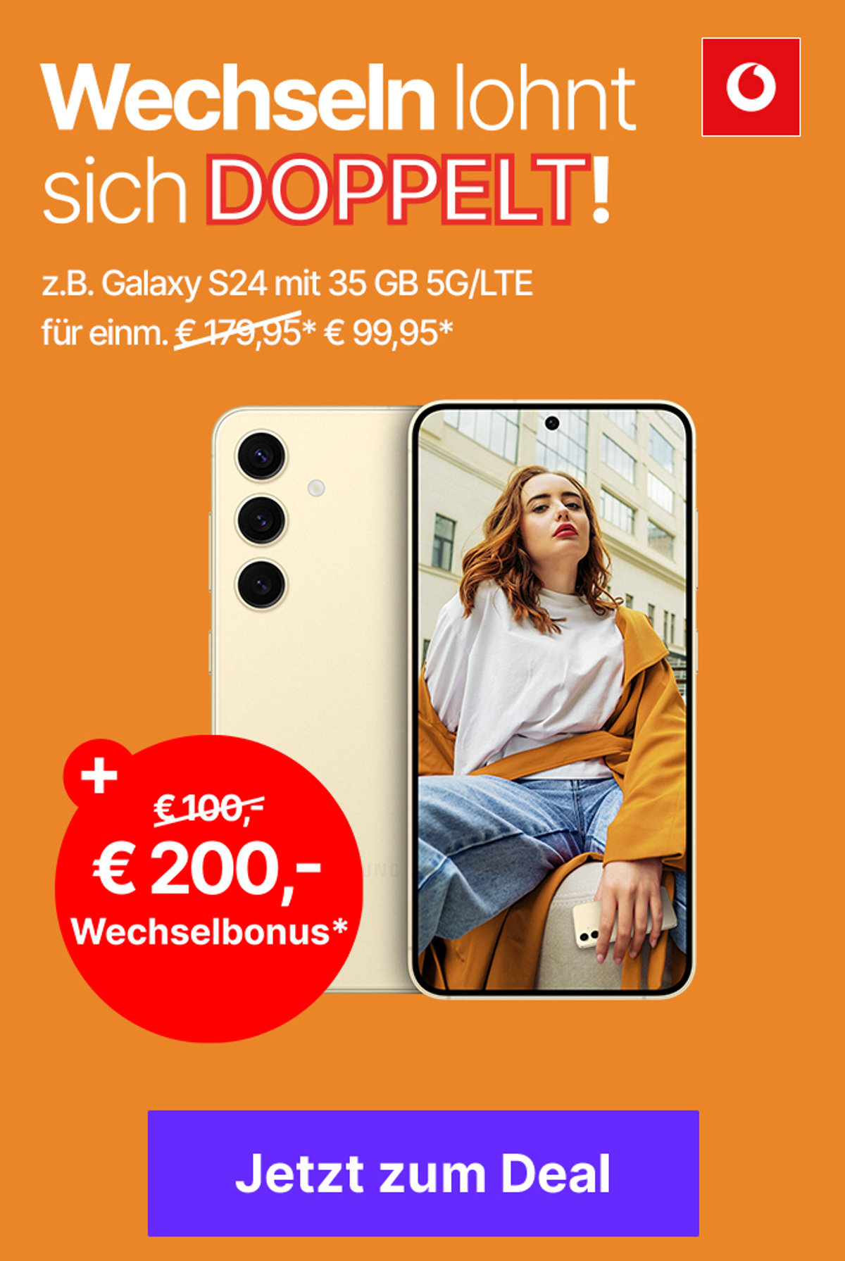 Vodafone MNP 200€ mit Samsung Galaxy S24
