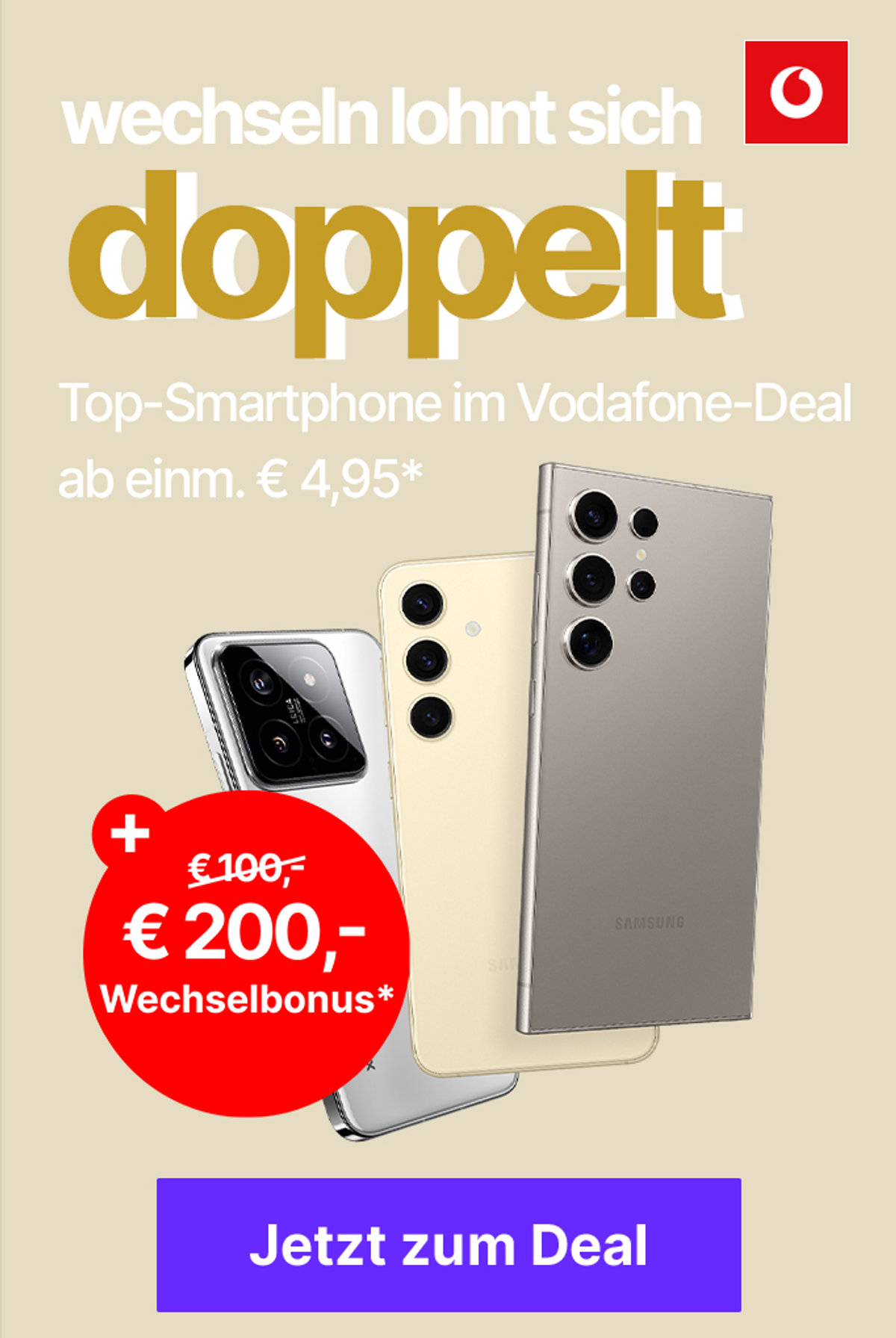 Vodafone MNP 200€ mit Samsung Galaxy S24