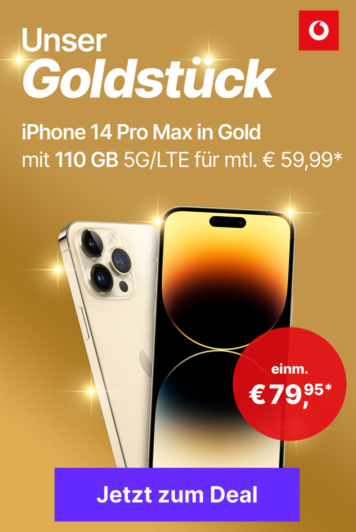 MainTeaser Startseite - iPhone 14 Pro Max Gold