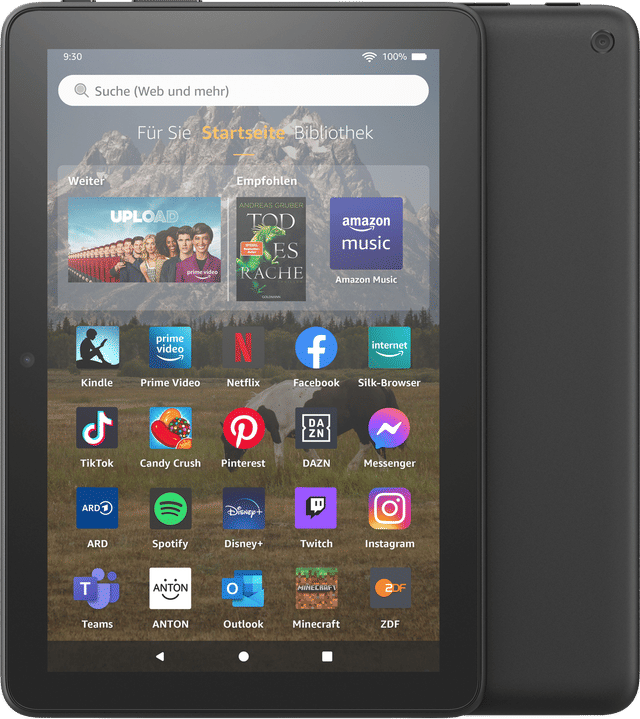 Amazon Fire HD 8 Vorder-/ Rückansicht