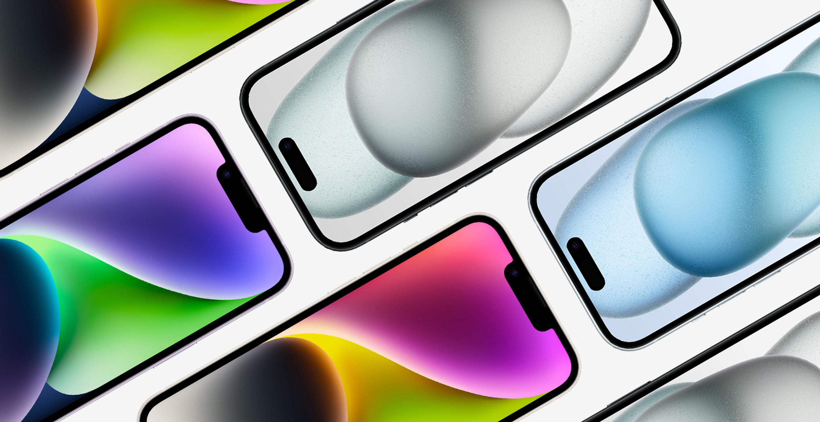 Vergleich - iPhones - Geräte von vorne - Display