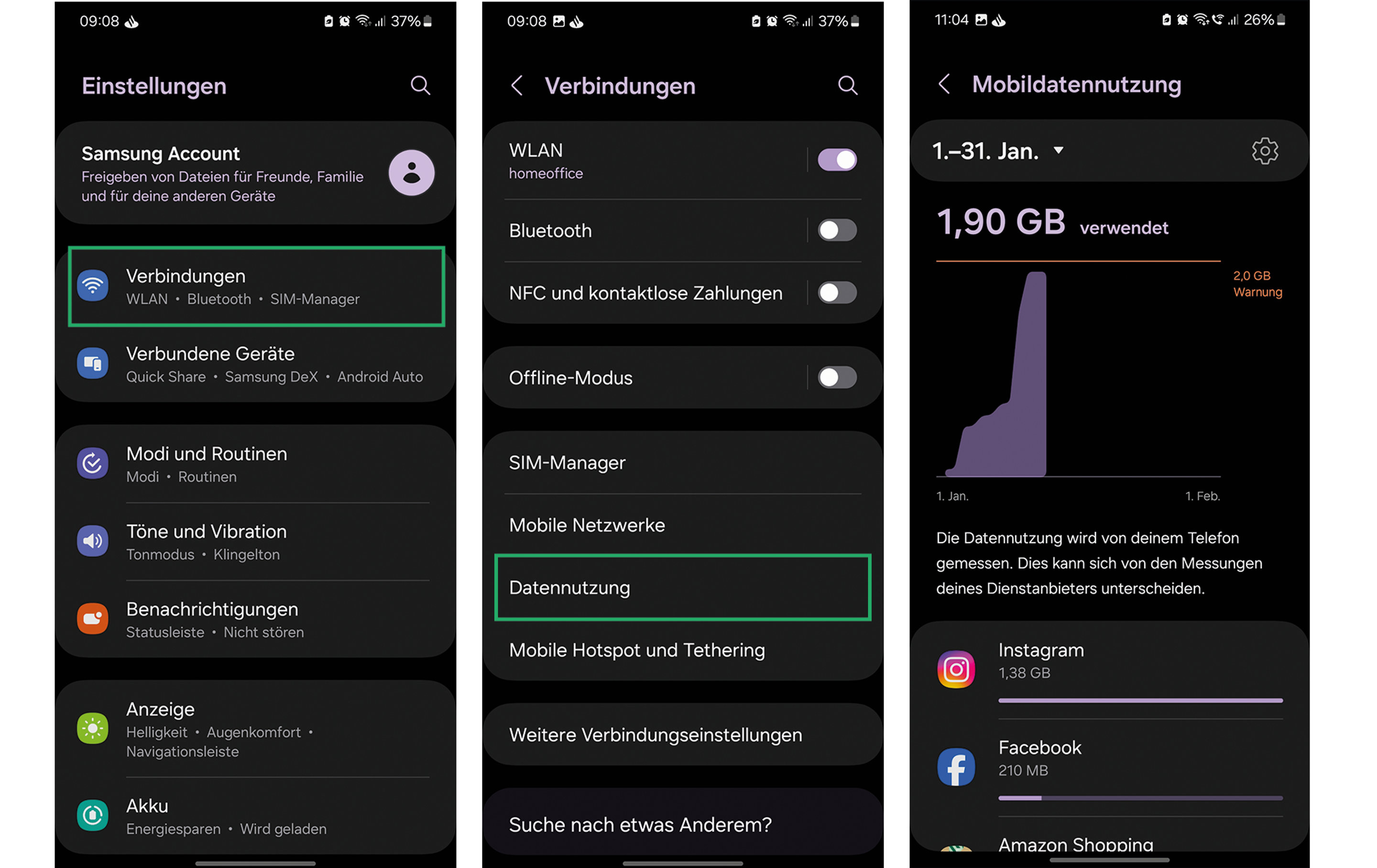 Ratgeber - Datenvolumen abfragen bei Android und iOS - Datenvolumen bei Android abfragen