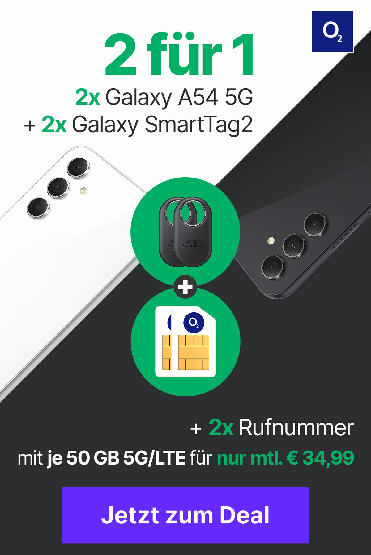 Galaxy A54 5G + Doppelkarte + SmartTag2