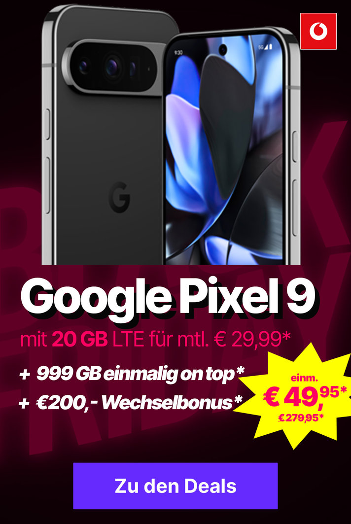 Teaser Image MainTeaser Startseite - Google Pixel 9 Black Friday