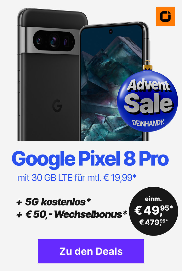 Teaser Image MainTeaser Startseite - Google Pixel 8 Pro Advent Sale